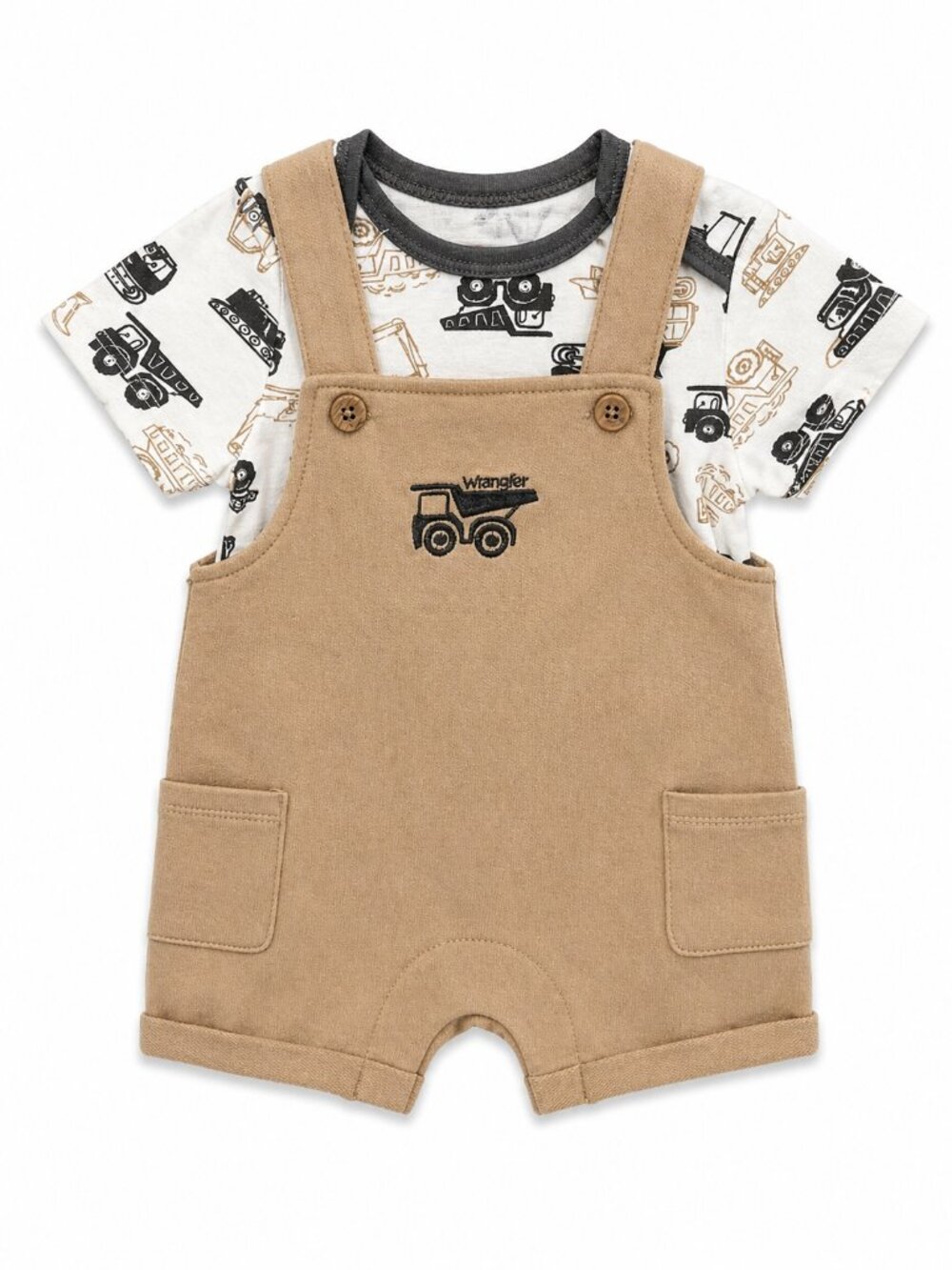 NWT Wrangler Baby Boy 2 Piece Outfit Set Size 6-9 Months Construction Truck